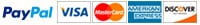 PayPal and credit card logos